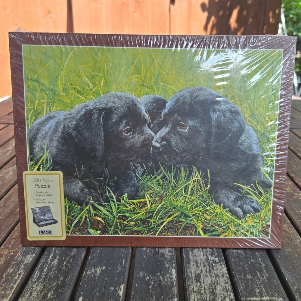 Lang Puppy Love 500 Piece Jigsaw Puzzle Sueellen Ross Black Labs Sealed New